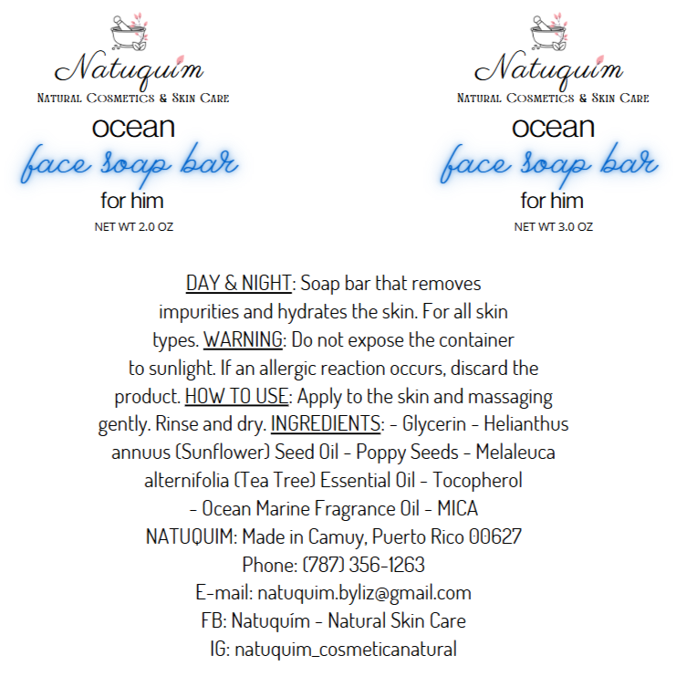 Face Soap Bar (For Him)