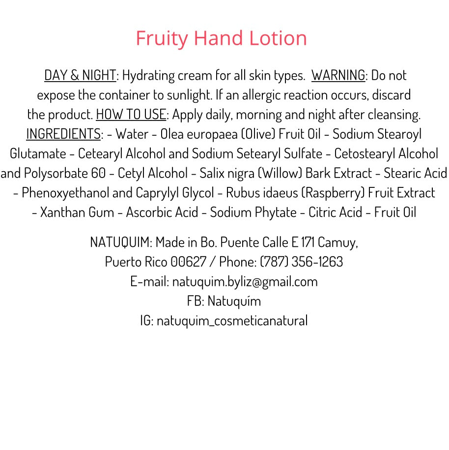 Hand Moisturizer Lotion