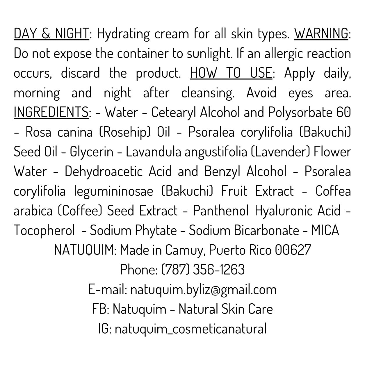 Bakuchiol Face Cream