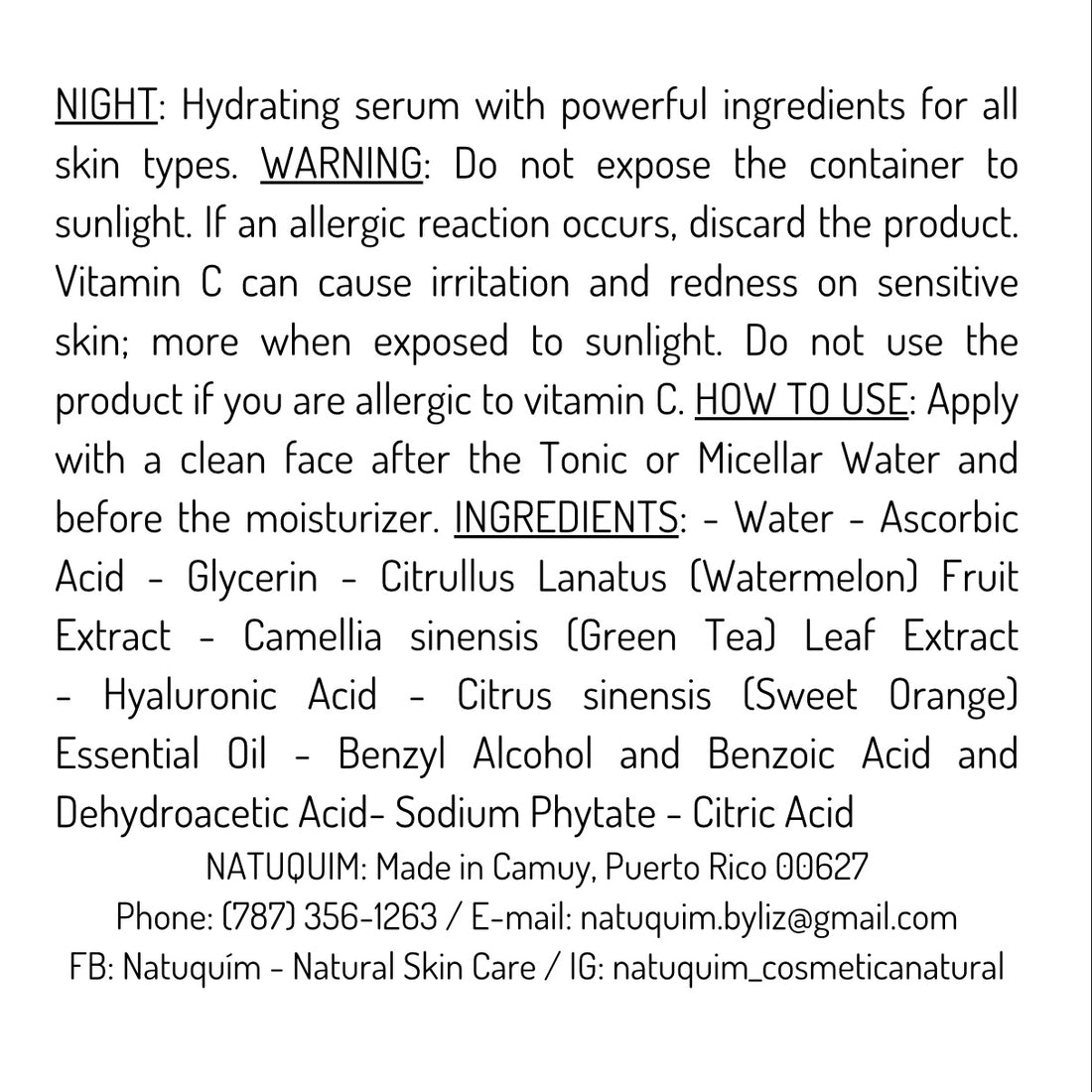 Vitamin C Face Serum