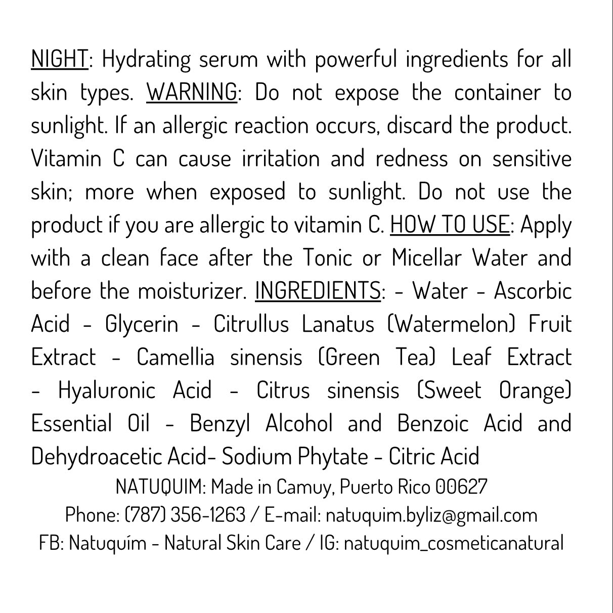 Vitamin C Face Serum