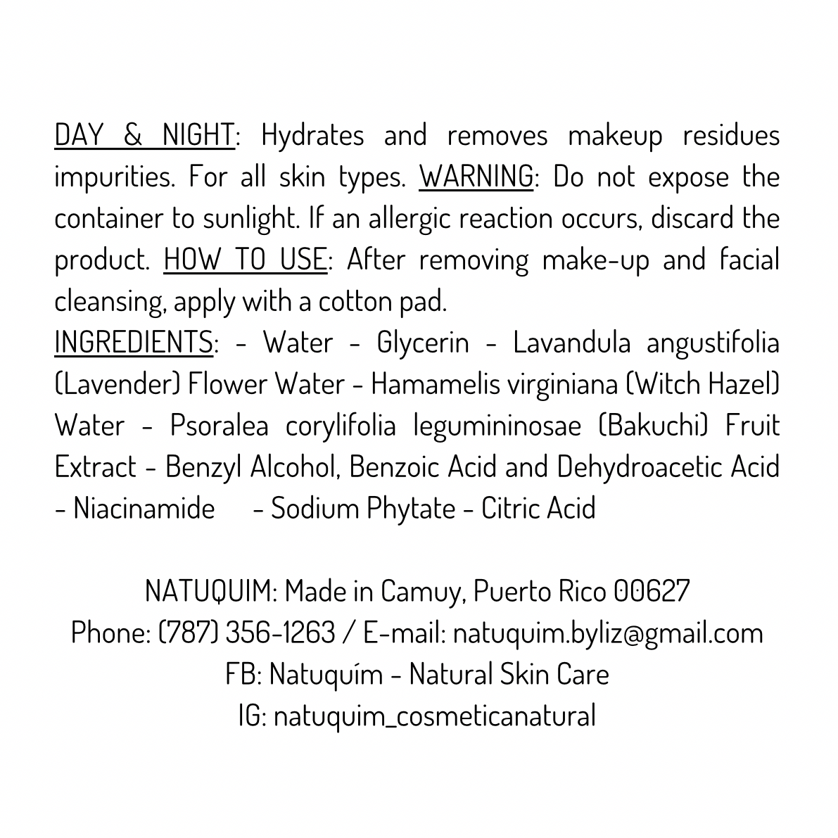 Bakuchiol - Retinol Toner