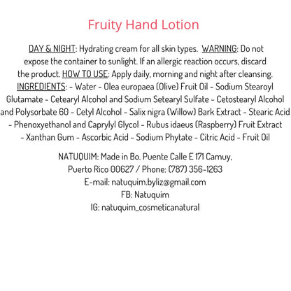 Hand Moisturizer Lotion