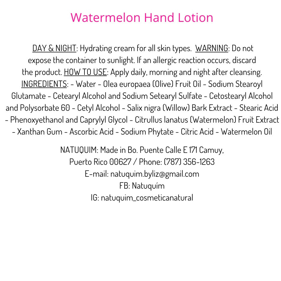 Hand Moisturizer Lotion